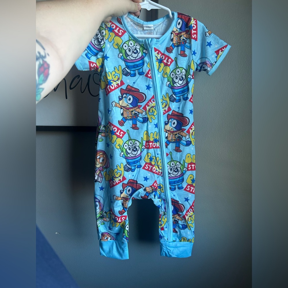 Bluey footie pajamas